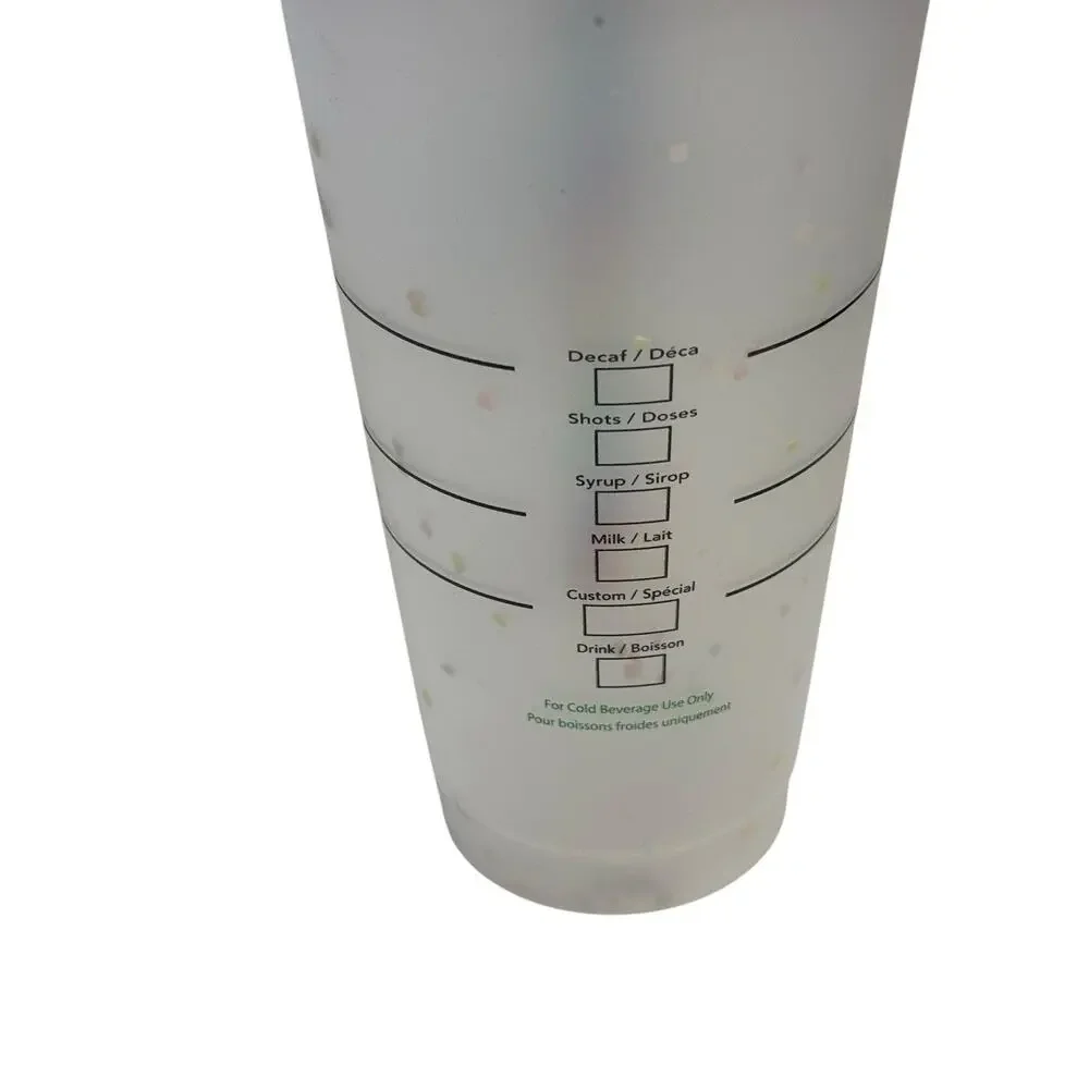 Starbucks Confetti Color Changing Rainbow Summer Reusable Acrylic Cold Cup 24 oz